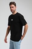 Bisiklet Yaka Siyah Slim Fit Tişört 23SSM20335