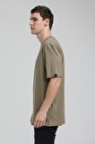 Bisiklet Yaka Açık Haki Slim Fit Tişört 23SSM20334