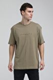 Bisiklet Yaka Açık Haki Slim Fit Tişört 23SSM20334