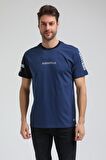 Bisiklet Yaka İndigo Slim Fit Tişört 23SSM20317