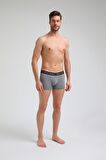 Basic 3'lü Boxer Lacivert-Beyaz-Gri Slim Fit Boxer Set 23SSM1001
