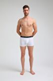 Basic 3'lü Boxer Lacivert-Beyaz-Gri Slim Fit Boxer Set 23SSM1001