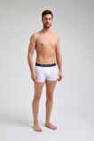 Basic 3'lü Boxer Lacivert-Beyaz-Gri Slim Fit Boxer Set 23SSM1001