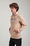 Kapüşonlu Bej Slim Fit Hoodie 23FWM64058