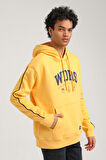 Kapüşonlu Hardal Slim Fit Hoodie 23FWM64060