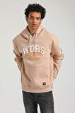 Kapüşonlu Bej Slim Fit Hoodie 23FWM64060