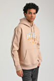 Kapüşonlu Bej Slim Fit Hoodie 23FWM64060