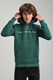 Kapüşonlu Yeşil Slim Fit Hoodie 23FWM64062