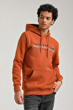 Kapüşonlu Kiremit Slim Fit Hoodie 23FWM64062