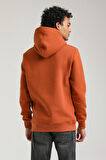 Kapüşonlu Kiremit Slim Fit Hoodie 23FWM64062