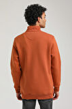 Kiremit Slim Fit Half-Zip Sweatshirt 23FWM64064