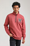 Kestane Slim Fit Half-Zip Sweatshirt 23FWM64065
