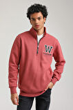 Kestane Slim Fit Half-Zip Sweatshirt 23FWM64065