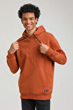 Kapüşonlu Kiremit Slim Fit Hoodie 23FWM64041