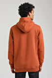 Kapüşonlu Kiremit Slim Fit Hoodie 23FWM64041