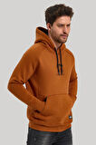 Kapüşonlu Kiremit Slim Fit Hoodie 23FWM64042