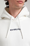 Kapüşonlu Ekru Slim Fit Hoodie 23FWM64044