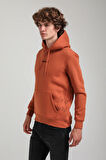 Kapüşonlu Kiremit Slim Fit Hoodie 23FWM64044
