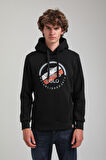 Kapüşonlu Siyah Slim Fit Hoodie 23FWM64049