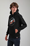 Kapüşonlu Siyah Slim Fit Hoodie 23FWM64049