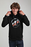 Kapüşonlu Siyah Slim Fit Hoodie 23FWM64049