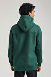 Kapüşonlu Yeşil Slim Fit Hoodie 23FWM64049