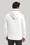 Kapüşonlu Ekru Slim Fit Hoodie 23FWM64051