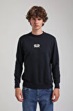 Bisiklet Yaka Lacivert Regular Custom Sweatshirt 23FWM60143