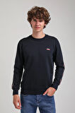 Bisiklet Yaka Lacivert Slim Fit Sweatshirt 23FWM60145