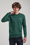 Bisiklet Yaka Yeşil Slim Fit Sweatshirt 23FWM60145