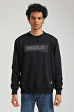 Bisiklet Yaka Lacivert Regular Custom Sweatshirt 23FWM60149