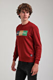 Bisiklet Yaka Bordo Slim Fit Sweatshirt 23FWM60155