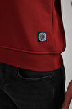 Bisiklet Yaka Bordo Slim Fit Sweatshirt 23FWM60155