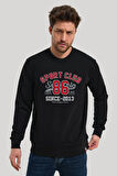 Bisiklet Yaka Siyah Slim Fit Sweatshirt 23FWM60159