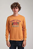 Bisiklet Yaka Hardal Slim Fit Sweatshirt 23FWM60159