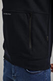Bisiklet Yaka Lacivert Slim Fit Sweatshirt 23FWM60165