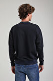 Bisiklet Yaka Lacivert Slim Fit Sweatshirt 23FWM60168