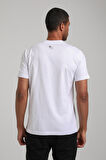 Bisiklet Yaka Beyaz Slim Fit Tişört 24SSM20295