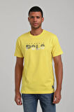 Bisiklet Yaka Sarı Regular Custom Tişört 24SSM20320