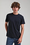 Bisiklet Yaka Lacivert Basic Pamuklu Slim Fit  24SSM20339