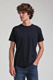 Bisiklet Yaka Lacivert Basic Pamuklu Slim Fit  24SSM20339