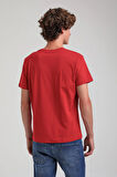 Bisiklet Yaka Kırmızı Basic Pamuklu Slim Fit  24SSM20339