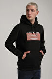 Kapüşonlu Siyah Slim Fit Full-Zip Sweatshirt 24FWM64078