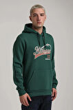 Kapüşonlu Yeşil Slim Fit Full-Zip Sweatshirt 24FWM64079