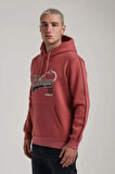Kapüşonlu Kestane Slim Fit Full-Zip Sweatshirt 24FWM64079