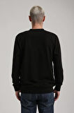 Bisiklet Yaka Siyah Slim Fit Sweatshirt 24FWM60172
