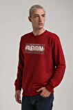 Bisiklet Yaka Bordo Slim Fit Sweatshirt 24FWM60174
