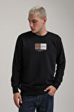 Bisiklet Yaka Lacivert Slim Fit Sweatshirt 24FWM60182