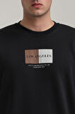 Bisiklet Yaka Lacivert Slim Fit Sweatshirt 24FWM60182