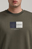 Bisiklet Yaka Haki Slim Fit Sweatshirt 24FWM60182